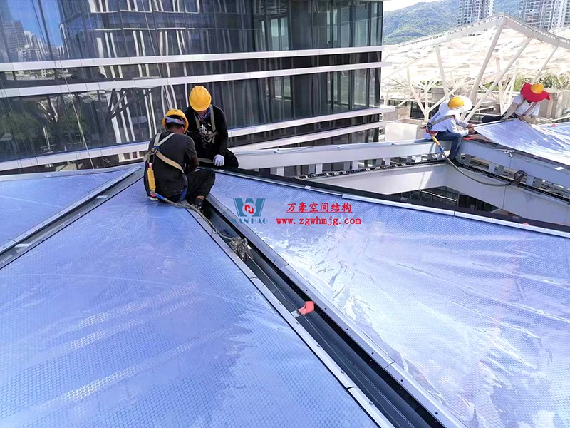 縱使烈日炎炎，腳步從未止歇！海南這個ETFE氣枕膜項目施工進(jìn)度有最新消息